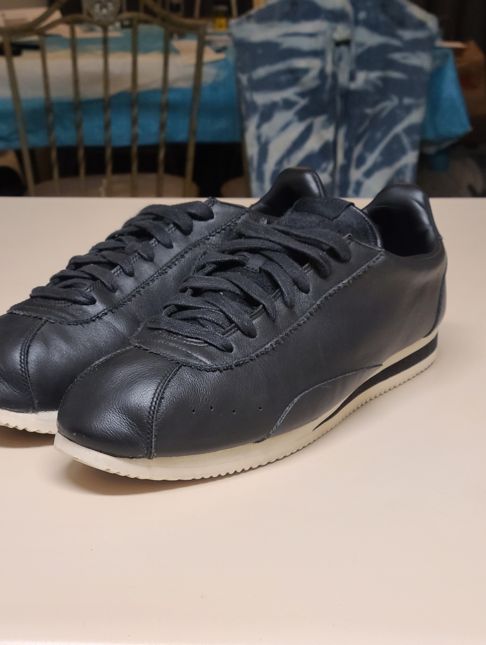 Nike Classic Cortez Premium Leather 'No Swoosh' casual low top sneakers size 15